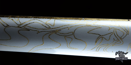 JERZY DROZD Trifid Nebula detailed view of ornaments gold gilded back of the neck