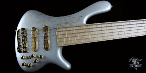 JERZY DROZD Trifid Nebula angled body view with gold gilded ornaments and pickups