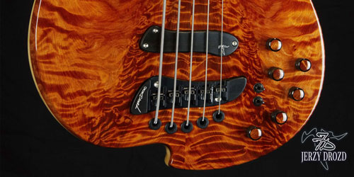 JERZY DROZD Atlas bridge, pickup and crystal dome knobs view