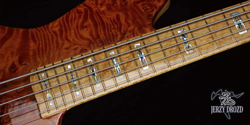 JERZY DROZD Atlas fretboard with "alianza" rectangular inlays